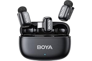 BOYA mini 2 Wireless Lavalier Microphones for iPhone 15/16/17 & Android, AI Noise Cancellation, App Control, 30H Battery Life