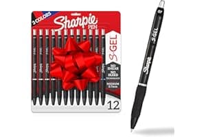 Sharpie S-Gel Gel Pens Writing Drawing Coloring Gel Pens For Journaling Medium Point Pen(0.7Mm) Assorted Colors 12 Count