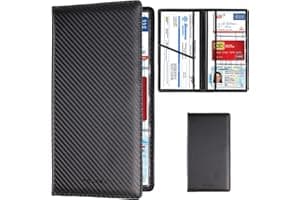 TOURSUIT Car Registration and Insurance Card Holder, Vehicle License Document Glove Box Compartment Organizer, Interior Car A