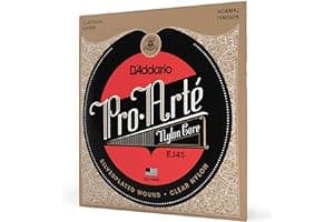 D'Addario Pro Arté Nylon Classical Guitar Strings, EJ45, Normal Tension, 6-String Set, Pack of 1