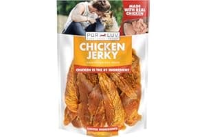 Pur Luv Chicken Jerky Dog Treats, Made with 100% Real Chicken Breast, 16 Ounces, Healthy, Easily Digestible, Long-Lasting, Hi