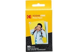 Kodak 2x3" Sticky-Backed ZINK Photo Paper (50 Sheets) - Compatible With Kodak Printomatic Instant Camera (NOT with Kodak Mini