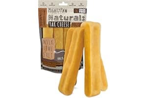 Mighty Paw Yak Cheese Dog Chews – All-Natural Long Lasting Hard Chew for Aggressive Chewers – High Protein, Odor-Free Dog Tre