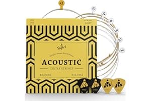BELFORT® quality acoustic guitar strings - 6 string set - Premium coating with Phosphor Bronze (guitar strings acoustic 6 str