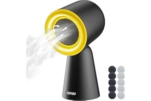 KEFUJU Portable Range Hood, Desktop Kitchen Exhaust Fan with 3-Speed, Adjustable Vent with Detachable Aluminum Filter,LED Lig