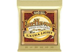 Ernie Ball Earthwood Extra Light 80/20 Bronze Acoustic Guitar Strings, 10-50 Gauge (P02006)