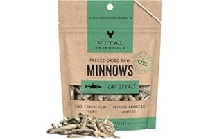 Vital Essentials Minnows Cat Treats, 0.5 oz | Freeze-Dried Raw | Single Ingredient | Grain Free, Gluten Free, Filler Free