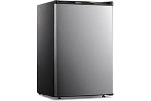 Kismile Small Freezer Upright, 3.0 Cu.ft Mini Freezer with Adjustable Thermostat, Removable Shelves, Reversible Single Door, 