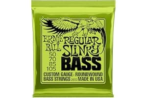 Ernie Ball Regular Slinky Nickel Wound Bass Guitar Strings, 50-105 Gauge (P02832)