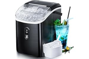 Nugget Countertop Ice Maker with Soft Chewable Pellet Ice, Pebble Portable Ice Machine, 34lbs Per Day, Self-Cleaning, Sonic I