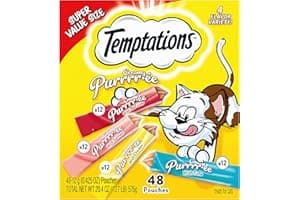 Temptations Creamy Puree Variety Pack of Lickable Cat Treats, 0.42 oz. Tubes, 48 Count