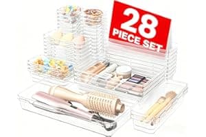 A-LuGei 【Military Grade】 Drawer Organizer, 【𝟱𝗦𝗶𝘇𝗲】 Makeup organizer, 【Holds 177 Items】 Bathroom Organizers and Storage, 
