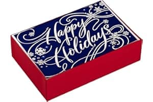 Hallmark Christmas Cards Boxed with Envelopes, Happy Holidays (40 Blue Holiday Cards)