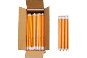 Amazon Basics Wood-Cased #2 Pencils, Pre-sharpened, HB Lead Bulk Box, 150 Count, Yellow