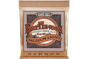 Ernie Ball Earthwood Medium Light Phosphor Bronze Acoustic Guitar Strings, 12-54 Gauge (P02146)