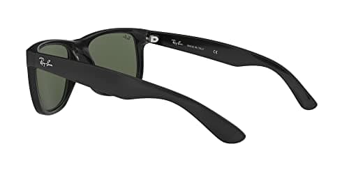 Ray-Ban RB4165 Justin Rectangular Sunglasses, Black/Dark Green, 55 mm - Image 5