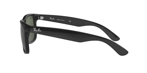 Ray-Ban RB4165 Justin Rectangular Sunglasses, Black/Dark Green, 55 mm - Image 2