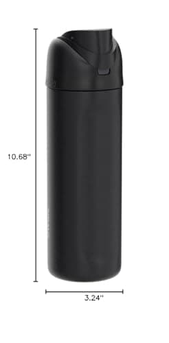 Owala FreeSip Insulated Stainless Steel Water Bottle with Straw, BPA-Free Sports Water Bottle, Great for Travel, 24 Oz, Very, Very Dark - Image 7