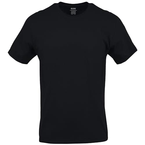 Gildan Men's Crew T-Shirts, Multipack, Style G1100, Black (6-Pack), Large - Image 4