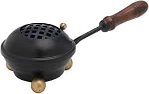 Amazon.com: Premium Handmade Black Iron Incense Burner with Wooden Handle and Lid – Removable Screen, 3.15 Inch Diameter, 8.66 Inch Length : Home & Kitchen - Image 7