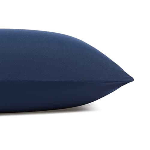 Amazon Basics Lightweight Super Soft Easy Care Microfiber 4 Piece Bed Sheets Set with 14-Inch Deep Pockets, Queen, Navy Blue, Solid - Image 5