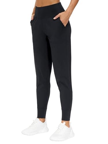 THE GYM PEOPLE Womens Joggers Pants with Pockets Athletic Leggings Tapered Lounge Pants for Workout, Yoga, Running, Training (X-Large, Black) - Image 2