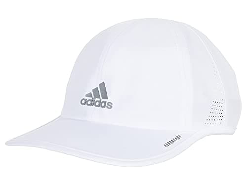 adidas Women's Superlite Hat, Relaxed-fit Adjustable Workout Sports Cap, White/Silver Reflective/2.0, One Size