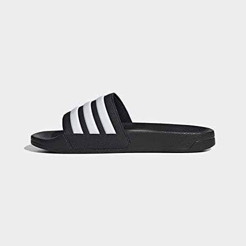 adidas Unisex-Adult Adilette Shower, Black/White/Black, 9 | Slide-In Sandal, Cloudfoam Cushioning, Contoured Footbed, Quick Dry, For Everyday Wear - Image 2