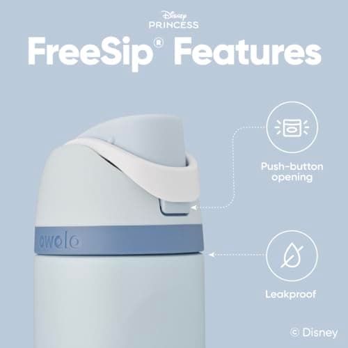 Owala Disney Princess FreeSip Insulated Stainless Steel Water Bottle with Straw for Sports and Travel, BPA-Free Sports Water Bottle, 24 oz, Cinderella - Image 4