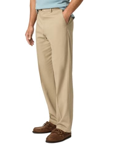 Dockers Men's Relaxed Fit Comfort Khaki Pants, British Khaki, 42W x 30L - Image 3