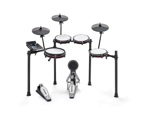Alesis Nitro Max Kit Electric Drum Set with Quiet Mesh Pads, 10" Dual Zone Snare, Bluetooth, 440+ Authentic Sounds, Drumeo, USB MIDI, Kick Pedal - Image 17