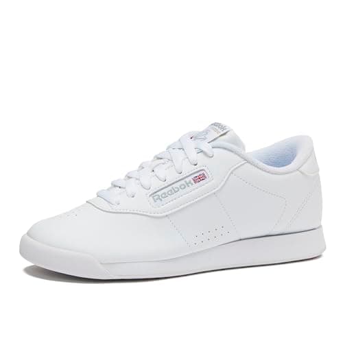 Reebok Princess Sneakers for Women, Comfortable Walking or Tennis Womens Shoes, Us-White, 6