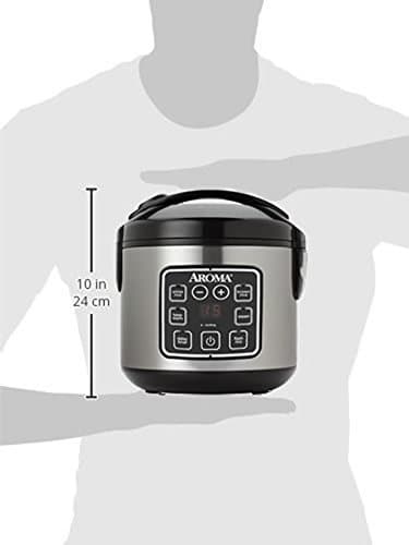 AROMA Digital Rice Cooker, 4-Cup (Uncooked) / 8-Cup (Cooked), Steamer, Grain Cooker, Multicooker, 2 Qt, Stainless Steel Exterior, ARC-914SBD - Image 8