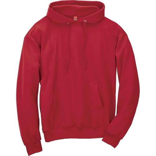 Hanes Men's Pullover EcoSmart Hooded Sweatshirt, Deep Red, X-Large - Image 6