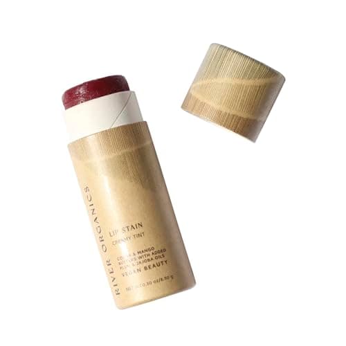 Organic Lip Stain, Zero-Waste Vegan Lip Stain in "Fig", "Pomegranate" or "Guava" .30 oz / 8.45 g Long Lasting, Toxic Free, River Organics (Fig) - Image 6