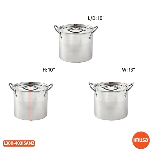 IMUSA 12 Quart Stainless Steel Stock Pot with Lid - Image 7