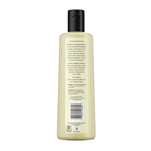 Neutrogena Body Oil Light Sesame Formula for Radiant Healthy-Looking Glow, Moisturizer for Dry Skin, Lightweight Non-Greasy Fast-Absorbing Bath and Massage Shower Oil, 16 Fl Oz Bottle Size - Image 14