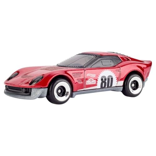 Hot Wheels Toy Cars, 5-Pack of 1:64 Scale Toy Cars with Collectible Deco & Packaging, Core Mattel 80th Anniversary Set of 5 Vehicles - Image 6
