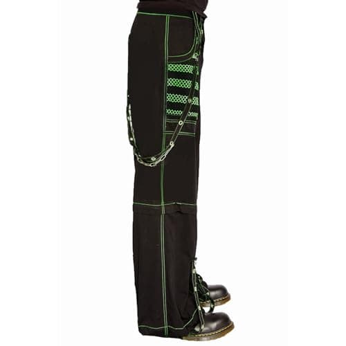 Women Emo Goth Baggy Pants Hip Hop Jeans Y2K Punk Scene High Waisted Wide Leg Denim Pants Streetwear (Green, M) - Image 5