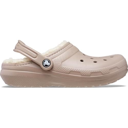 Crocs Unisex Men's and Women's Classic Lined Clog | Fuzzy Slippers, Mushroom/Bone, 12 Men/14 Women - Image 4