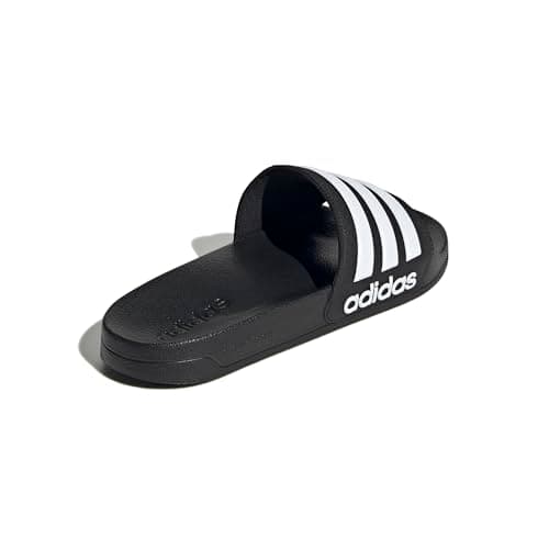 adidas Unisex-Adult Adilette Shower, Black/White/Black, 9 | Slide-In Sandal, Cloudfoam Cushioning, Contoured Footbed, Quick Dry, For Everyday Wear - Image 7