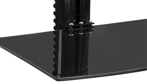 Mount-It! Floating Wall Mounted Shelf Bracket Stand for AV Receiver, Component, Cable Box, PlayStation, Xbox, DVD Player, Projector, 34 Lbs Capacity, 2 Shelves, Tinted Tempered Glass - Image 5