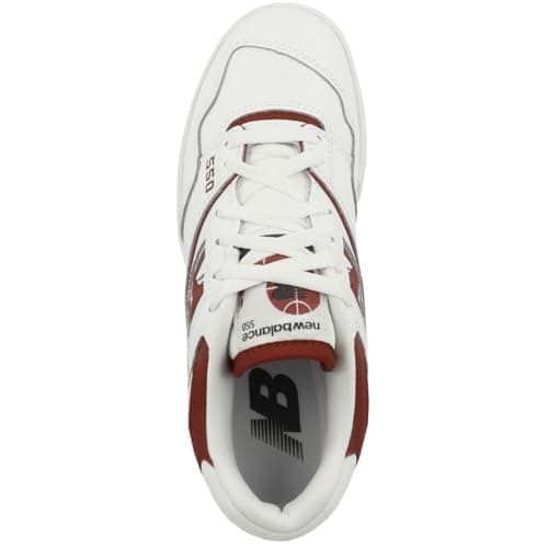 New Balance 550 Womens White Brick Red Size 9.5 - Image 2
