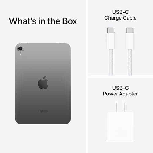 Apple iPad mini (A17 Pro): Apple Intelligence, 8.3-inch Liquid Retina Display, 128GB, Wi-Fi 6E, 12MP Front/12MP Back Camera, Touch ID, All-Day Battery Life with AppleCare+ (2 Years) — Space Gray - Image 6