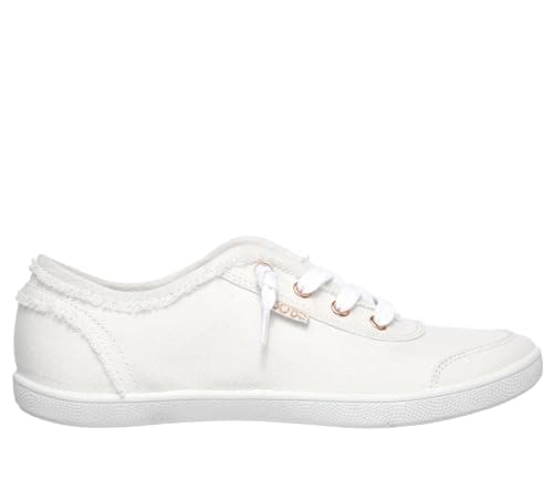 Skechers Women's Bobs B Cute Sneaker – Memory Foam, Flexible Outsole, Lightweight Vegan Shoes, White, 7 Wide - Image 4