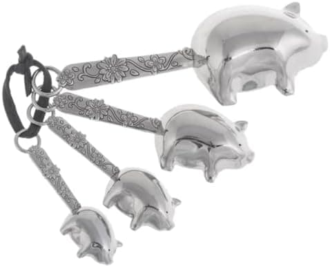 4-Piece Measuring Spoons Set Pigs with Flowers - Image 8