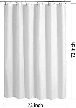 ALYVIA SPRING Waterproof Fabric Shower Curtain or Liner White, 72x72 - Image 8