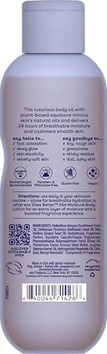 eos Cashmere Body Oil, Vanilla Cashmere, 24 Hour Moisture, Plant-Based Squalane to Soothe, Soften And Smooth Dry Skin, Body Oil, 6 fl oz - Image 9
