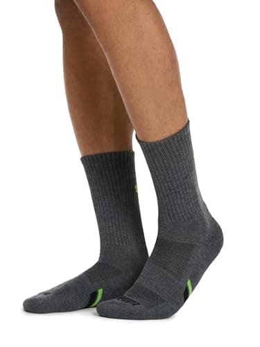 PUMA Men's Crew Socks (6-Pack), Grey/Green, 10-13 | Arch Support and Cushioned Footbed - Image 5