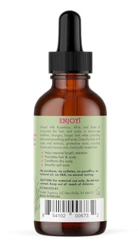 Mielle Organics Rosemary & Mint Hair Oil, Split Ends & Dry Scalp Treatment - Made with Biotin & Essential Oils for Strengthening, Soothing, Moisturizing & Encouraging Longer, Healthier Hair (2 Fl Oz) - Image 9